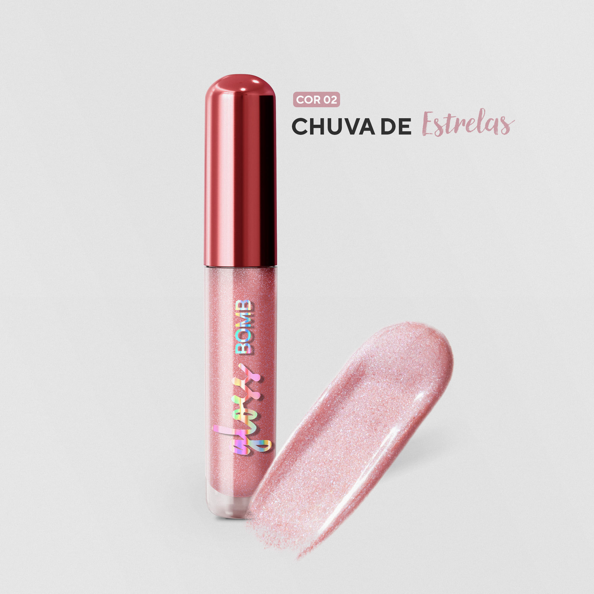 DaBelle Beauty_Lip Gloss Bomb_COR 2_Chuva de Estrelas-textura